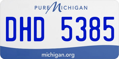 MI license plate DHD5385