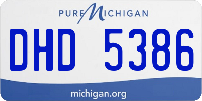 MI license plate DHD5386
