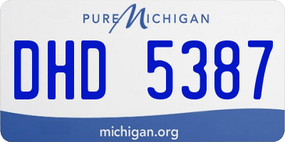 MI license plate DHD5387
