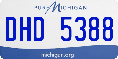 MI license plate DHD5388