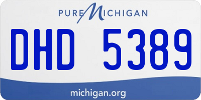 MI license plate DHD5389