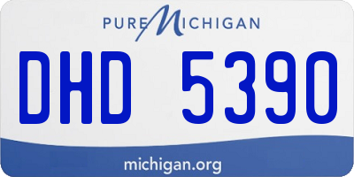 MI license plate DHD5390
