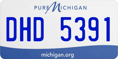 MI license plate DHD5391