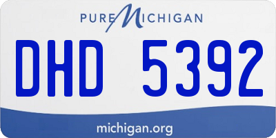 MI license plate DHD5392