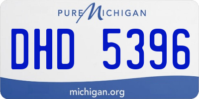 MI license plate DHD5396
