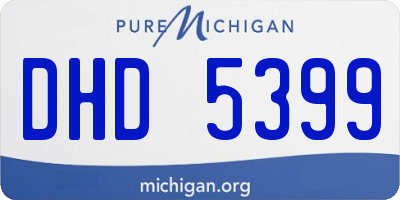 MI license plate DHD5399