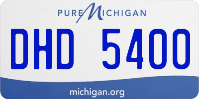 MI license plate DHD5400