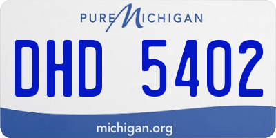 MI license plate DHD5402