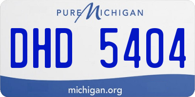 MI license plate DHD5404