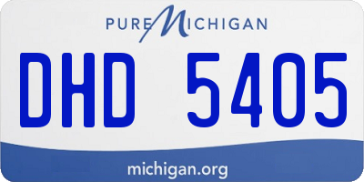 MI license plate DHD5405