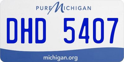 MI license plate DHD5407