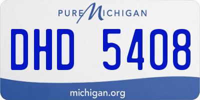 MI license plate DHD5408