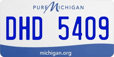 MI license plate DHD5409
