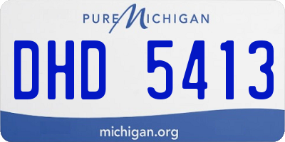 MI license plate DHD5413