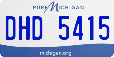 MI license plate DHD5415