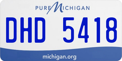 MI license plate DHD5418