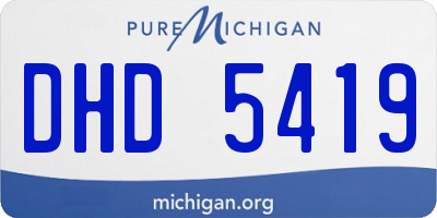 MI license plate DHD5419