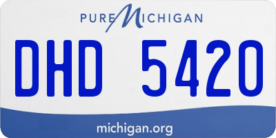 MI license plate DHD5420