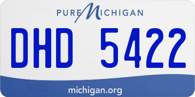 MI license plate DHD5422