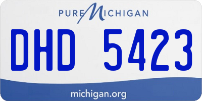 MI license plate DHD5423