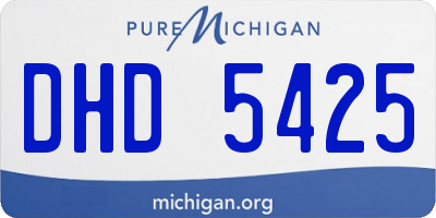 MI license plate DHD5425