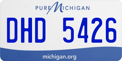 MI license plate DHD5426
