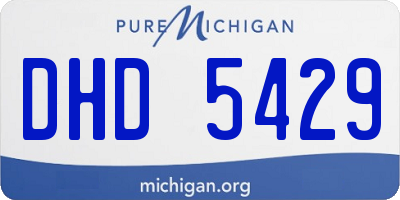 MI license plate DHD5429