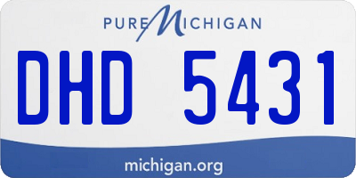 MI license plate DHD5431