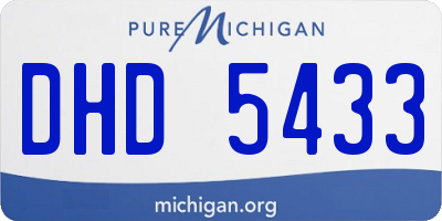 MI license plate DHD5433