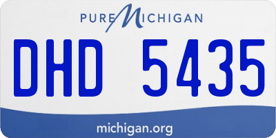 MI license plate DHD5435