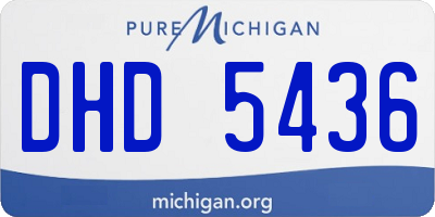 MI license plate DHD5436