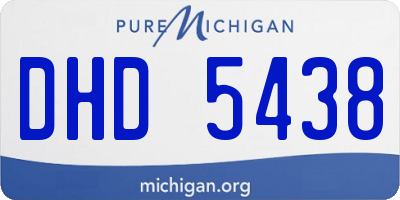 MI license plate DHD5438