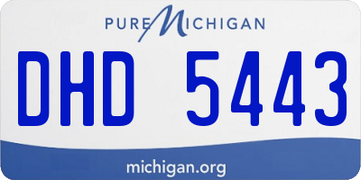 MI license plate DHD5443