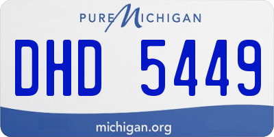 MI license plate DHD5449