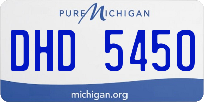 MI license plate DHD5450