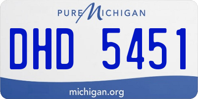 MI license plate DHD5451