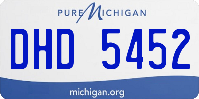 MI license plate DHD5452