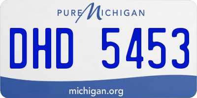 MI license plate DHD5453