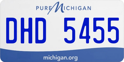 MI license plate DHD5455