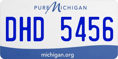 MI license plate DHD5456