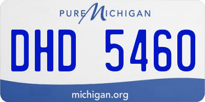 MI license plate DHD5460
