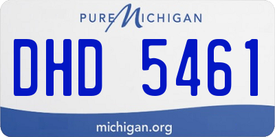 MI license plate DHD5461