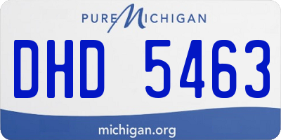 MI license plate DHD5463