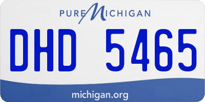 MI license plate DHD5465