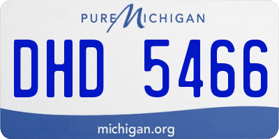 MI license plate DHD5466
