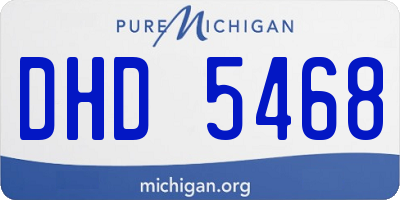 MI license plate DHD5468