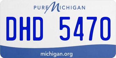 MI license plate DHD5470
