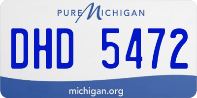 MI license plate DHD5472