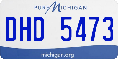 MI license plate DHD5473