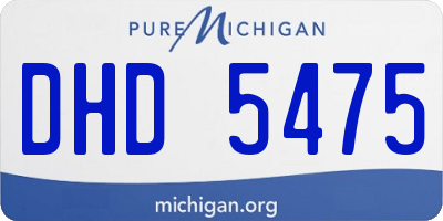 MI license plate DHD5475